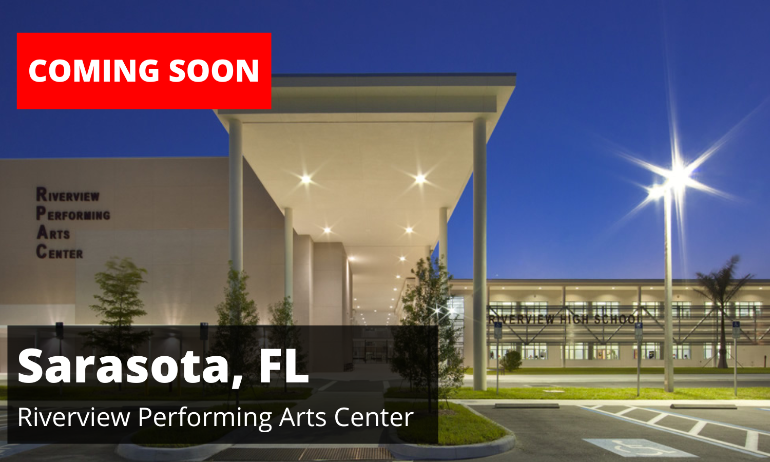 RPAC Coming Soon Website Icon Sarasota Season Passes Available Soon for Concerts at Riverview Performing Arts Center